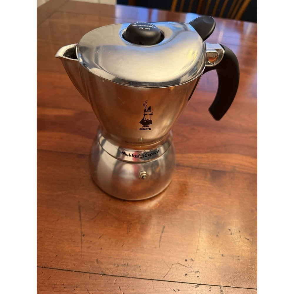 Bialetti Mukka Express Stovetop Cappuccino Latte Maker 2-Cup Aluminum Italy F22